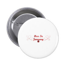 Dû en janvier badge avec épingle