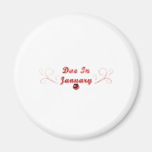 Dû en janvier magnets pour réfrigérateur