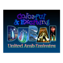Dubaï coloré et passionnant carte postale