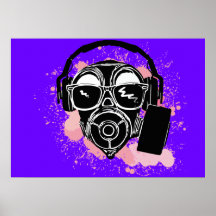 Dubstep Gasmask Affiche