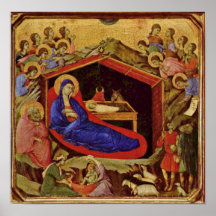 Duccio di Buoninsegna - naissance du Christ Poster