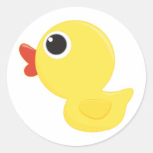 Duckie en caoutchouc autocollant