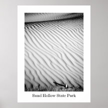 Dunes de coucher du soleil affiche