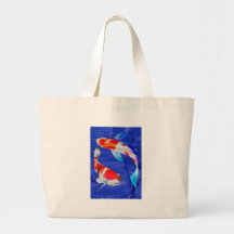 Duo de Kohaku dans l'étang bleu profond Sac En Toile