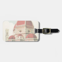 Duomo vintage d'église de Florence Firenze Italie  Étiquettes Pour Bagage
