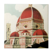 Duomo vintage d'église de Florence Firenze Italie  Carreau