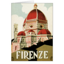 Duomo vintage d'église de Florence Firenze Italie  Carte De Vœux