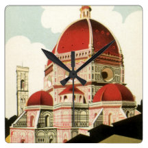 Duomo vintage d'église de Florence Firenze Italie  Pendule