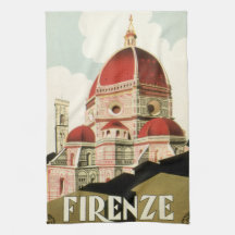 Duomo vintage d'église de Florence Firenze Italie  Serviettes Pour Les Mains