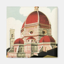 Duomo vintage d'église de Florence Firenze Italie  Magnets Pour Réfrigérateur