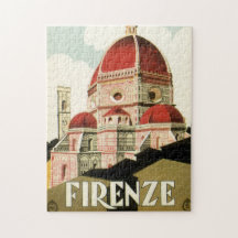 Duomo vintage d'église de Florence Firenze Italie  Puzzles Avec Photo