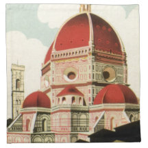Duomo vintage d'église de Florence Firenze Italie  Serviettes