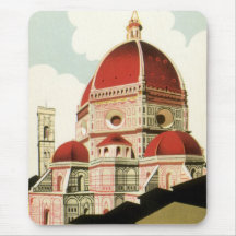 Duomo vintage d'église de Florence Firenze Italie  Tapis De Souris