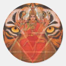 Durga et tigre autocollant