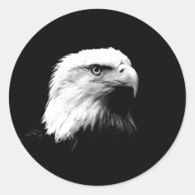 Eagle chauve américain autocollant rond