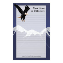 Eagle chauve stationnaire papier à lettre personnalisé