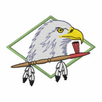 Eagle et tuyau de paix polos brodés