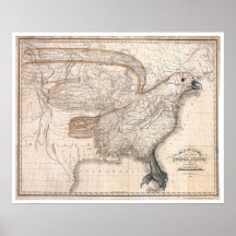 Eagle Etats-Unis tracent 1832 Posters