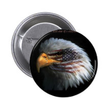 Eagle patriotique avec l'arrière - plan de drapeau badge avec épingle