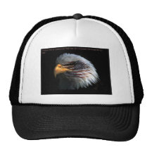Eagle patriotique avec l'arrière - plan de drapeau casquette de camionneur