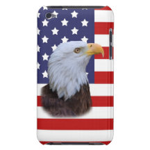 Eagle patriotique et drapeau des Etats-Unis Coque iPod Case-Mate