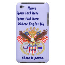 Eagle patriotique satisfont regardent des commenta coques iPod touch 