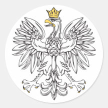 Eagle polonais avec la couronne d'or adhésif