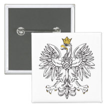 Eagle polonais avec la couronne d'or badges