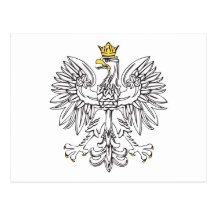 Eagle polonais avec la couronne d'or carte postale
