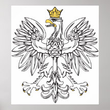 Eagle polonais avec la couronne d'or posters