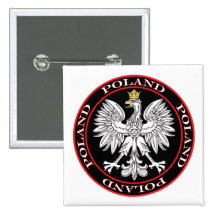 Eagle polonais rond badges