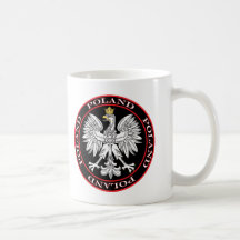 Eagle polonais rond tasse à café
