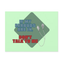 Earbuds cartes postales
