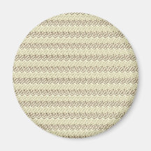 Earthy Brown and Linen Leaf Pattern Magnets