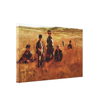 Eastman Johnson - sur le champ Impressions Sur Toile