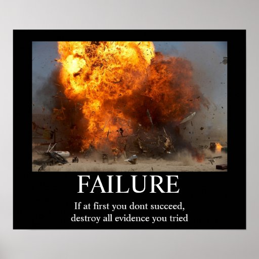 Échec - affiche de motivation drôle