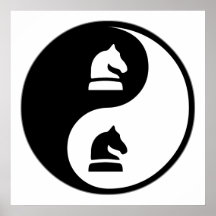 Échecs de Yin Yang Poster