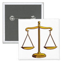 Échelles de justice - bouton de loi pin's avec agrafe