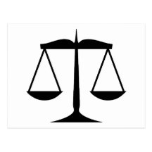 Échelles de justice (loi) carte postale