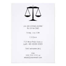 Échelles de justice (loi) invitations personnalisées