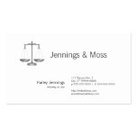 Échelles de justice modèles de cartes de visite