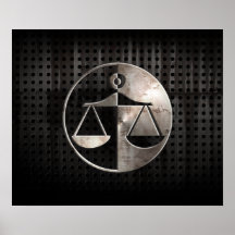Échelles rocailleuses de justice poster