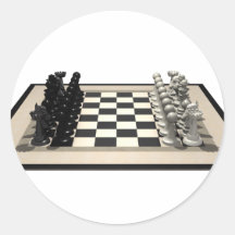 Échiquier avec des pièces d'échecs : autocollant