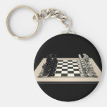 Échiquier avec des pièces d'échecs : Keychain Porte-clé