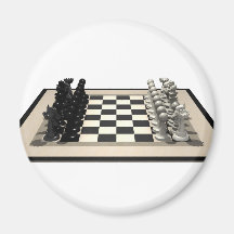 Échiquier avec des pièces d'échecs : magnets