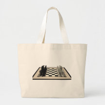 Échiquier avec des pièces d'échecs : sacs en toile