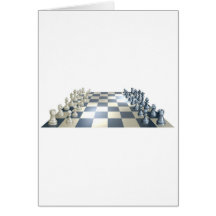 Échiquier et morceaux carte de vœux