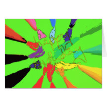 Éclabousse de couleur cartes de vœux