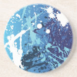 Éclaboussure bleue dessous de verre