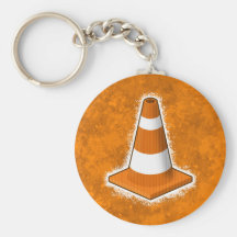 Éclaboussure de cône de sécurité routière porte-clef